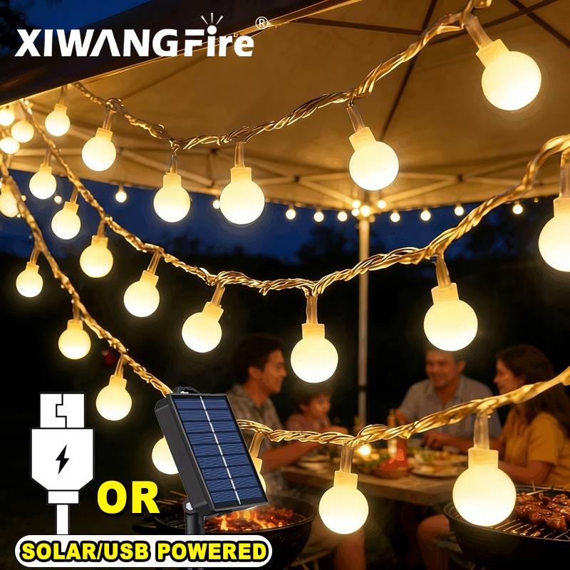 Lighting Decoration Ideas - 3-10M 태양광/USB/배터리 스트링 조명, 요정 글로브