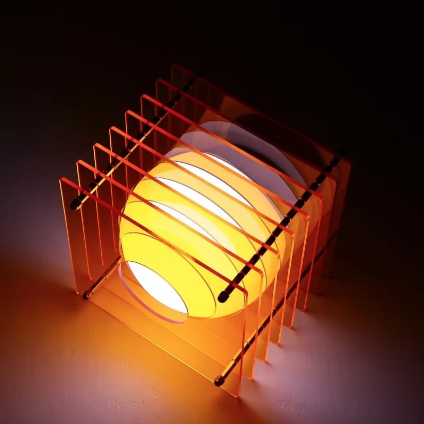 Lighting Decoration Ideas - DIY 달 모양 램프 아크릴 천겹