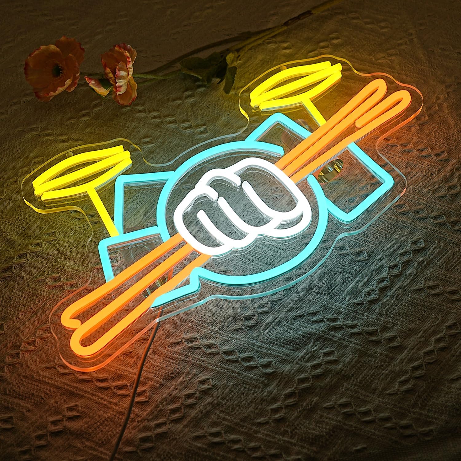 드럼 세트 네온사인 USB 전원 악기 LED 네온 조명 - Lighting Decoration Ideas 리뷰 및 가격