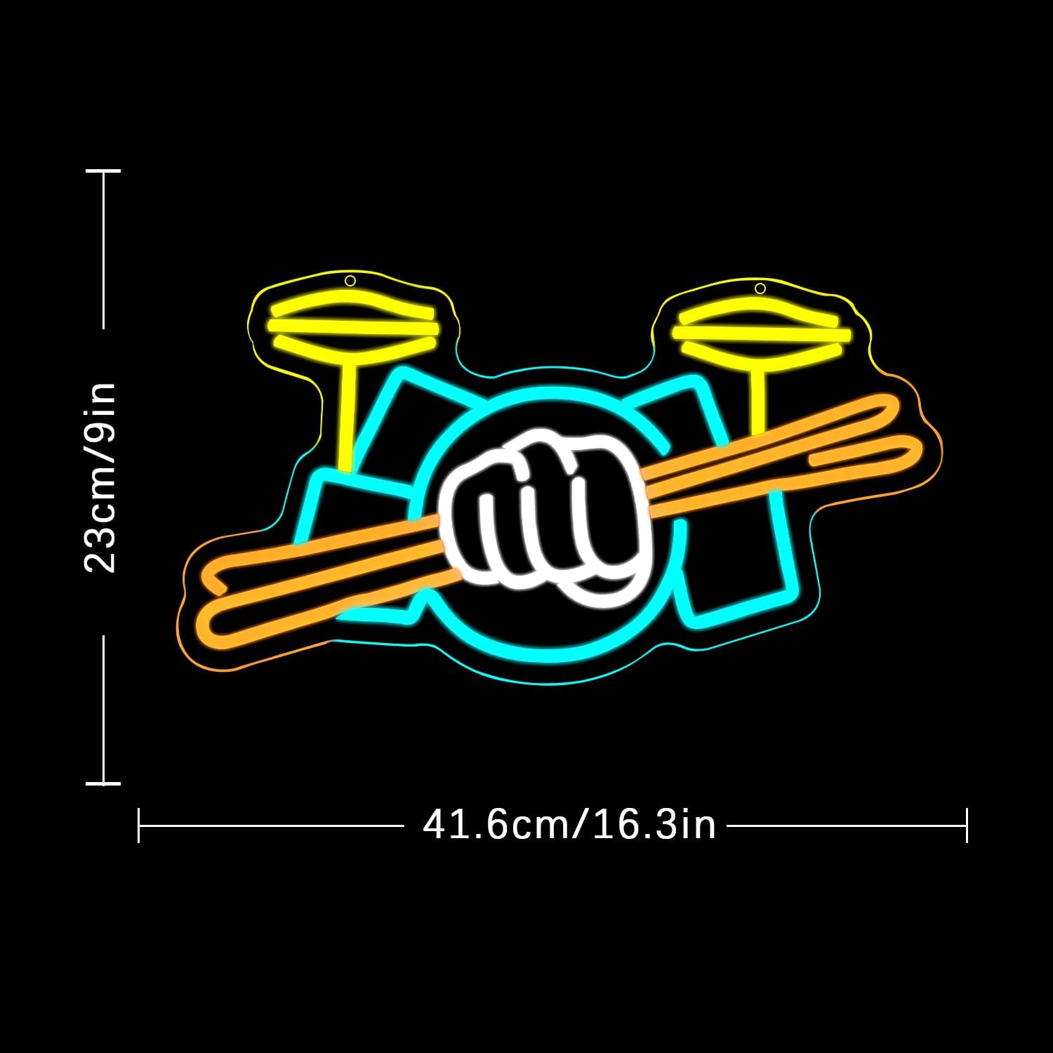 드럼 세트 네온사인 USB 전원 악기 LED 네온 조명 - Lighting Decoration Ideas 리뷰 및 가격