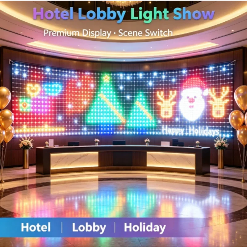 RGBIC LED 야외용 네트 조명, 크리스마스 장식용 - Lighting Christmas Decor 리뷰 및 가격