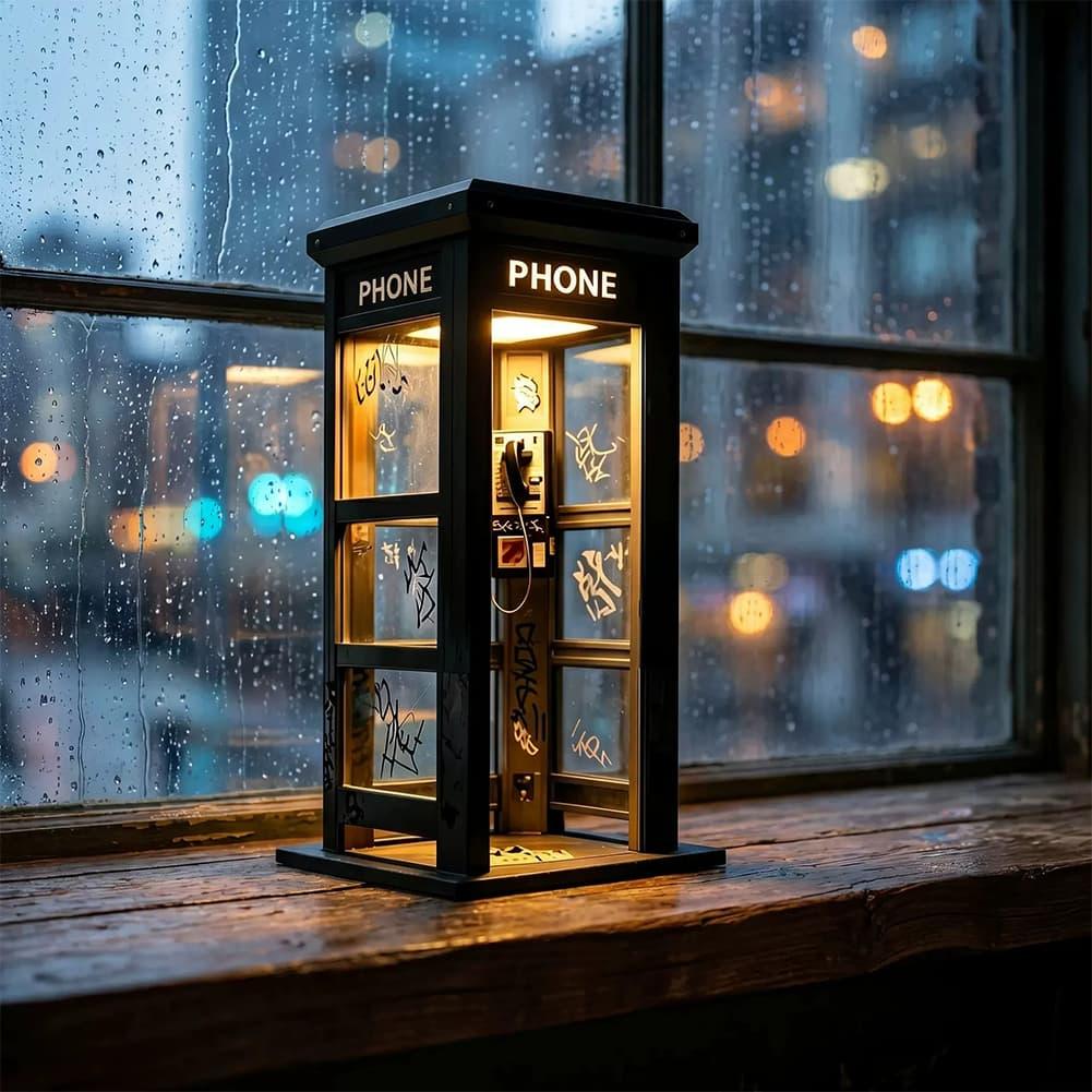 레트로 그래피티 전화 부스 테이블 램프 미니 런던 전화 - Lighting Decoration Ideas 리뷰 및 가격