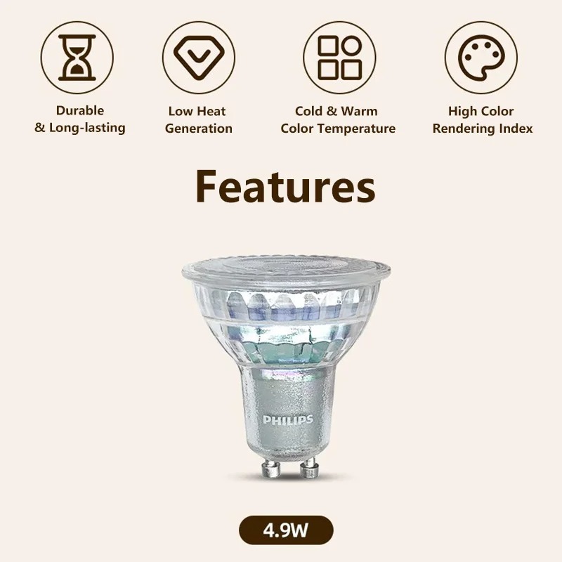 필립스 LED GU10 PAR16 필수 조명, 천장 매 - Philips Bulb Led Classic 리뷰 및 가격