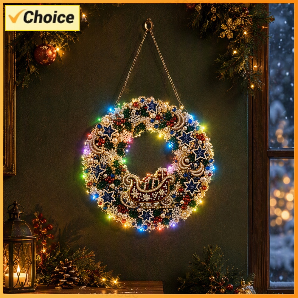 DIY 다이아몬드 점 장식 크리스마스 리스 키트, LE - Up Lighting Decor 리뷰 및 가격