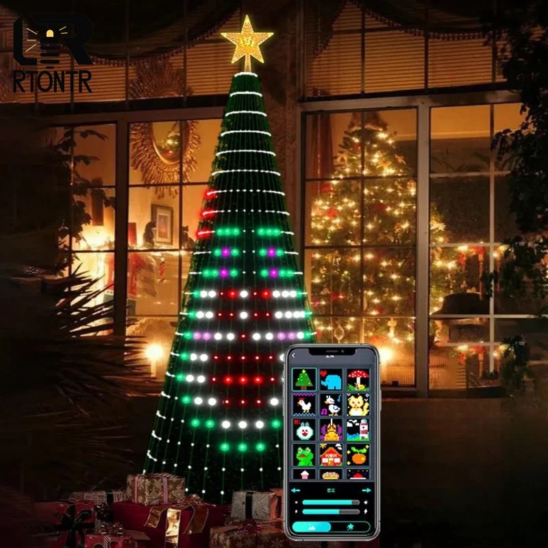 크리스마스 스타 트리 조명 RGB LED, 블루투스 앱 - Lighting Christmas Decor 리뷰 및 가격