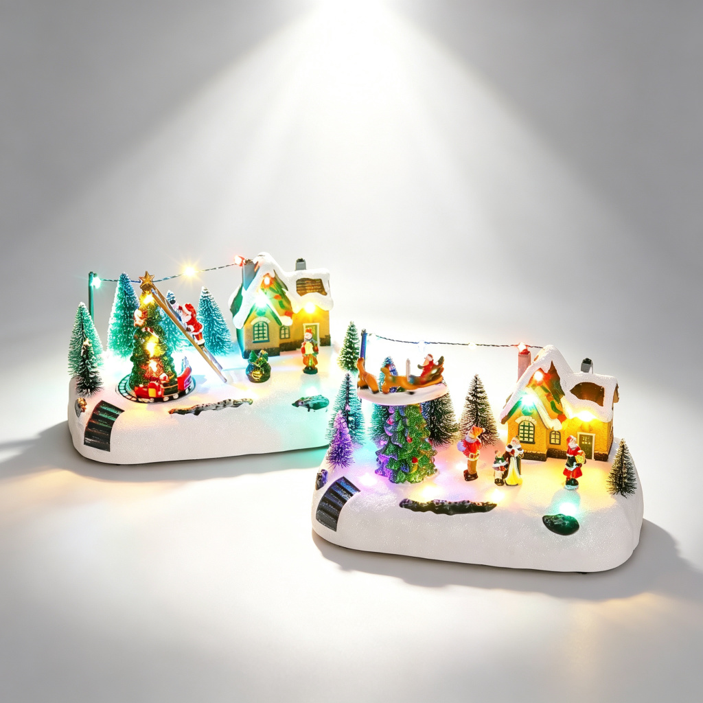 뮤지컬 크리스마스 기차 장식, 산타 선물이 있는 라이트 - Up Lighting Decor 리뷰 및 가격