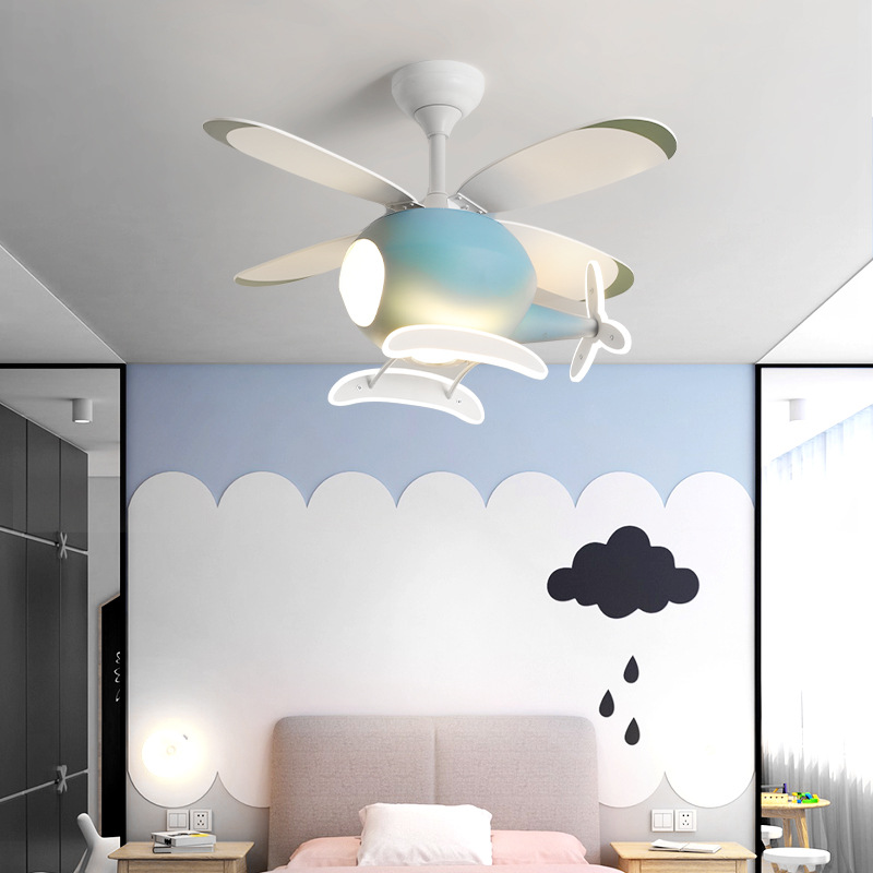현대 창조적 인 만화 비행기 팬 라이트 간단한 장식 L - Decor Lighting Lamps 리뷰 및 가격