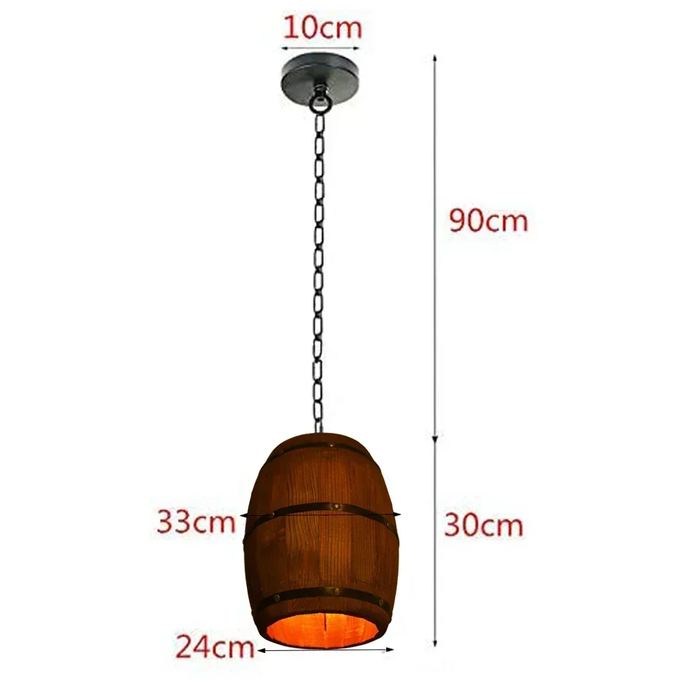 소박한 빈티지 샹들리에 나무 펜던트 조명 와인 배럴 행 - Decor Lighting Lamps 리뷰 및 가격