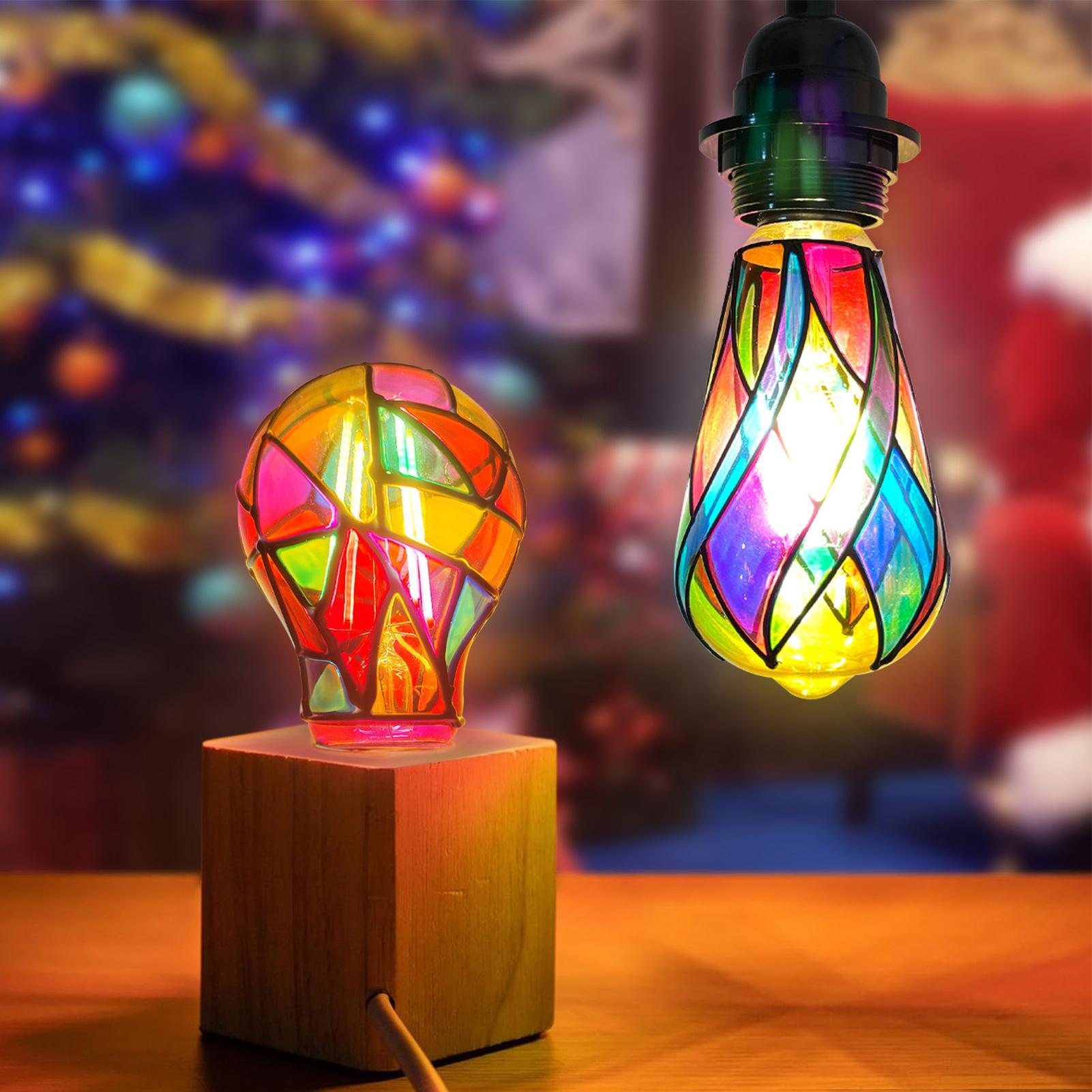 장식용 전구, E27 소켓, A60, 6W, 손으로 그 - Lighting Christmas Decor 리뷰 및 가격